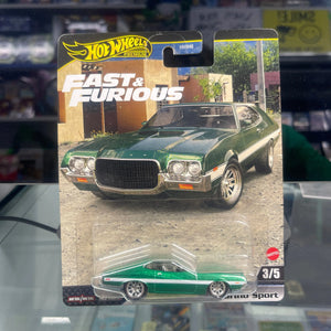 Hot Wheels Premium Fast & Furious 1972 Ford Gran Torino Sport FRENLY BRICKS - Open 7 Days