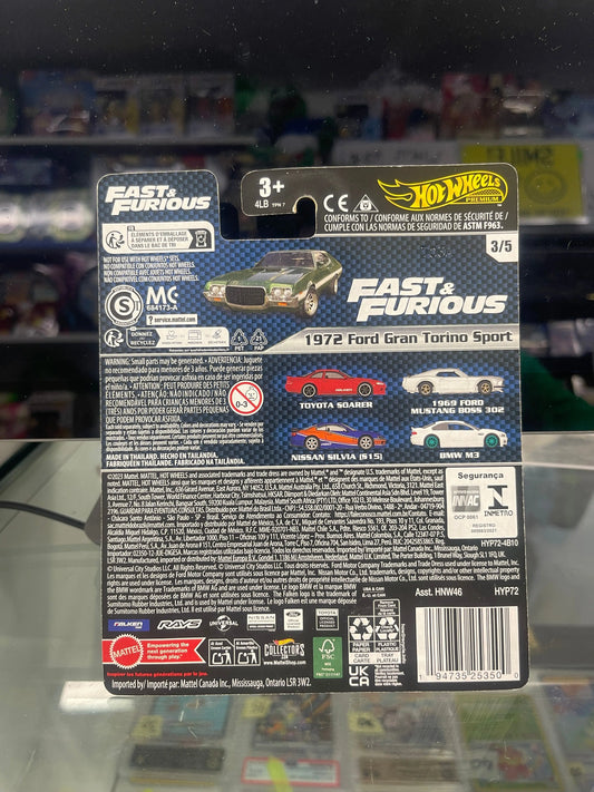 Hot Wheels Premium Fast & Furious 1972 Ford Gran Torino Sport FRENLY BRICKS - Open 7 Days