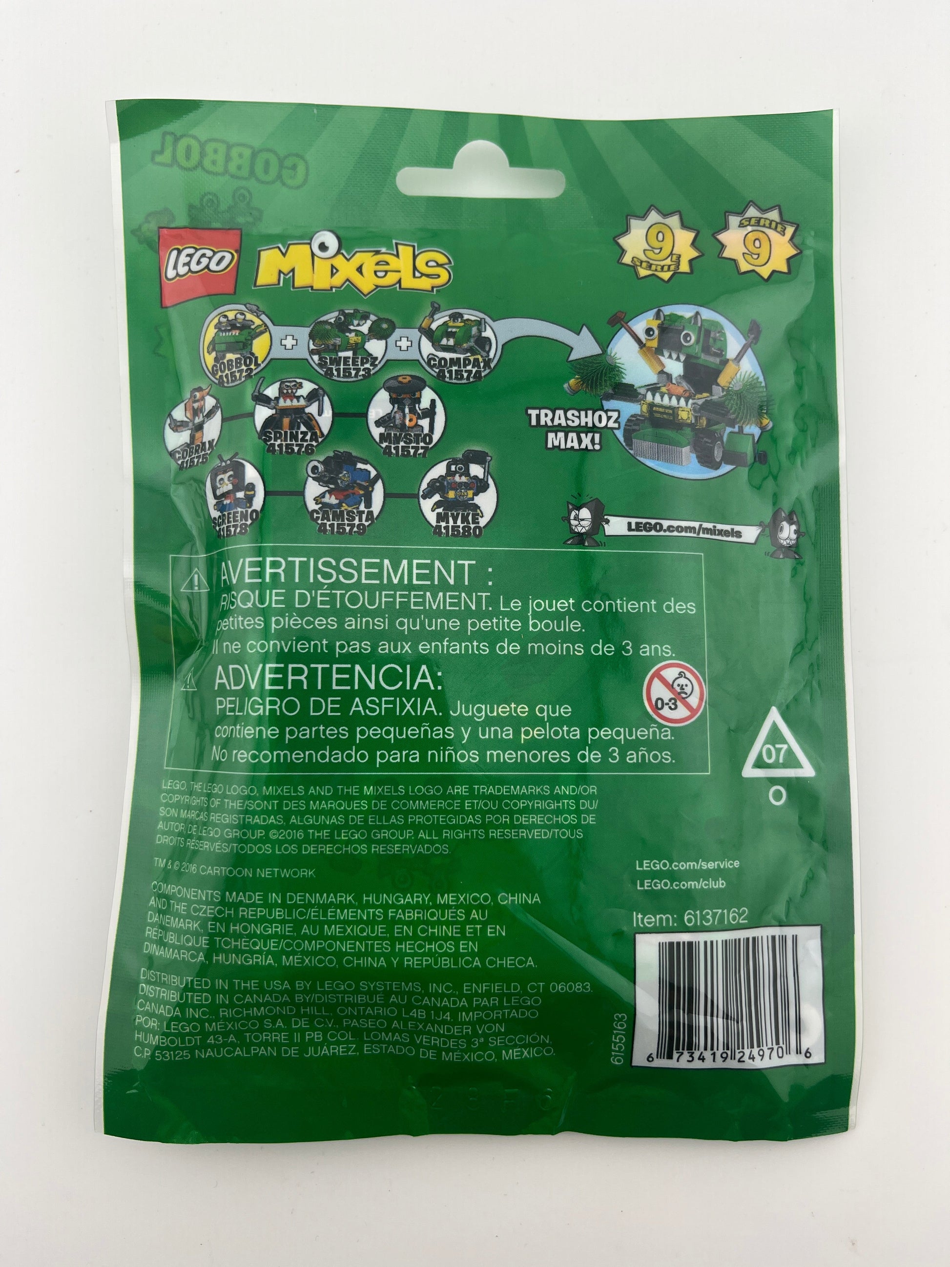 LEGO MIXELS Gobbol 41572 2016 Cartoon Network Retired Sealed +combinedshipping FRENLY BRICKS - Open 7 Days