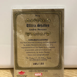 2023 Fleer Ultra Midnight Sons Shades Auto Andre Meister /100 Doctor Strange FRENLY BRICKS - Open 7 Days