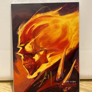 2023 Fleer Ultra Midnight Sons Shades Auto Andre Meister /100 Johnny Blaze FRENLY BRICKS - Open 7 Days