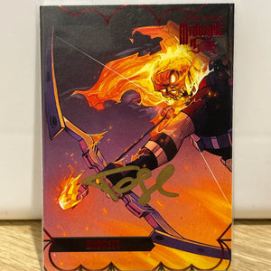 2023 Fleer Ultra Midnight Sons Red /100 Hawkeye by Davide Tosello #42 Auto 1f7a FRENLY BRICKS - Open 7 Days