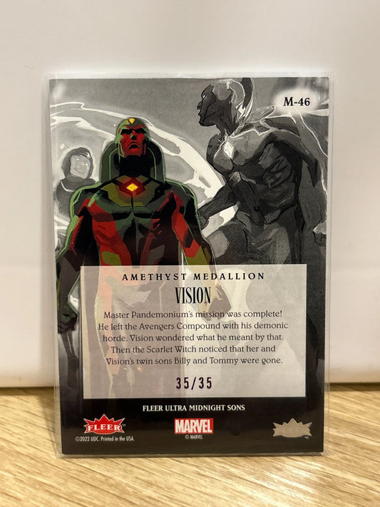 2023 Fleer Ultra Midnight Sons Medallions Purple Amethyst 35/35 Vision #M-46 FRENLY BRICKS - Open 7 Days