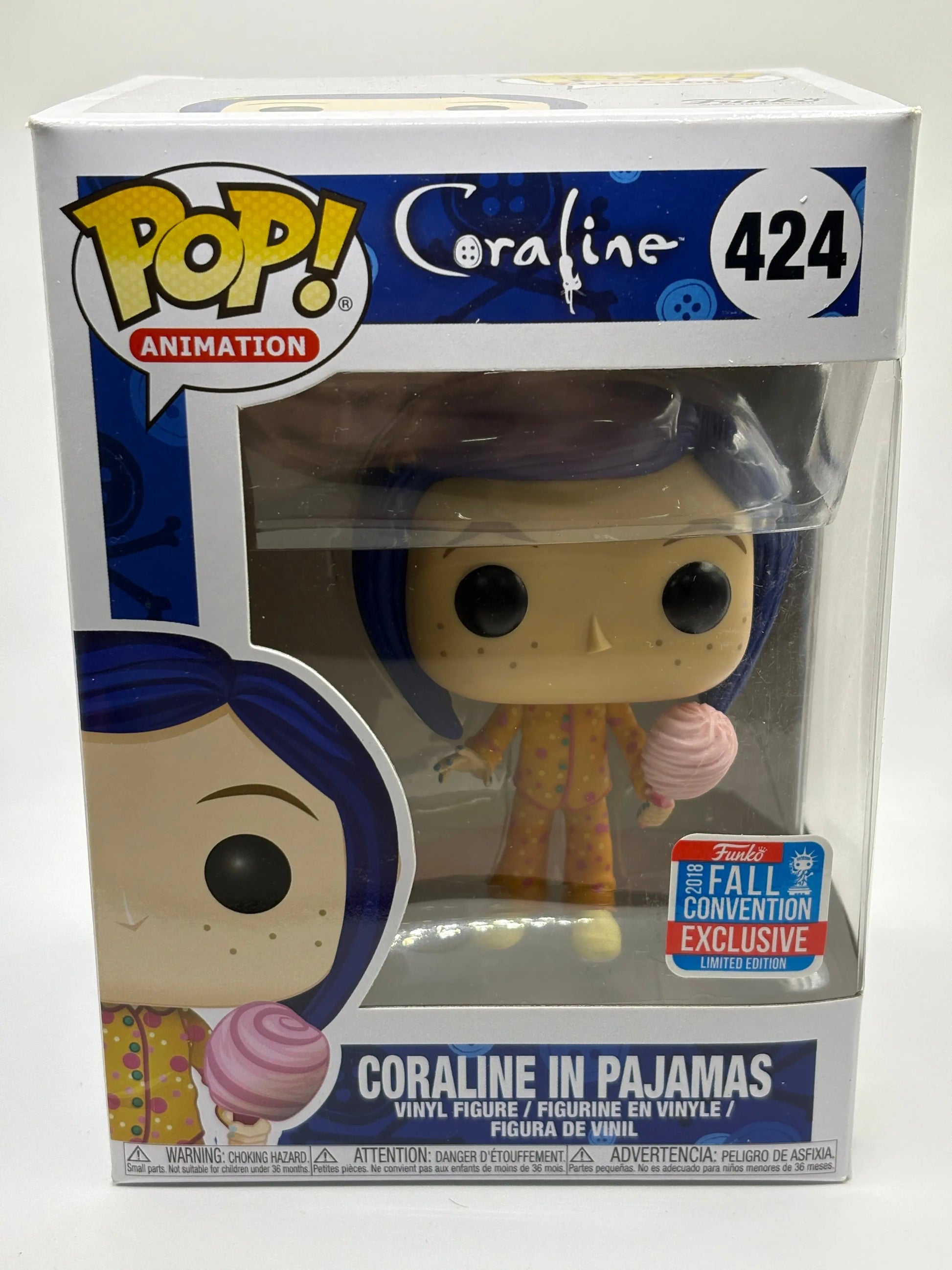 Funko POP! Animation Coraline #424 Coraline in Pajamas 2018 Fall Convention FRENLY BRICKS - Open 7 Days