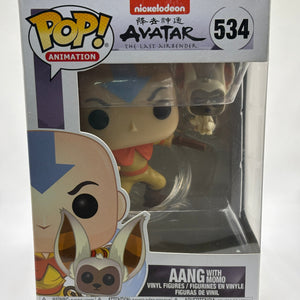 Funko POP! Animation Avatar #534 Aang with Momo Vinyl Figures FRENLY BRICKS - Open 7 Days