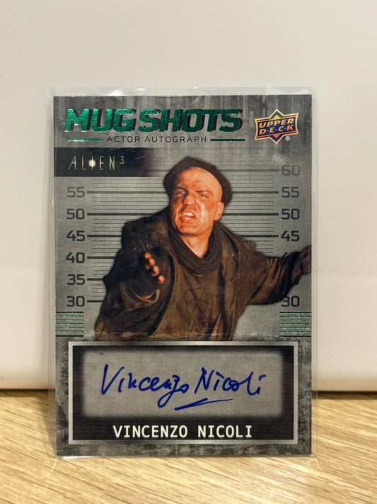 2021 Upper Deck Alien 3 #MS-VN Vincenzo Nicoli Mug Shots Green Autographs (3) FRENLY BRICKS - Open 7 Days