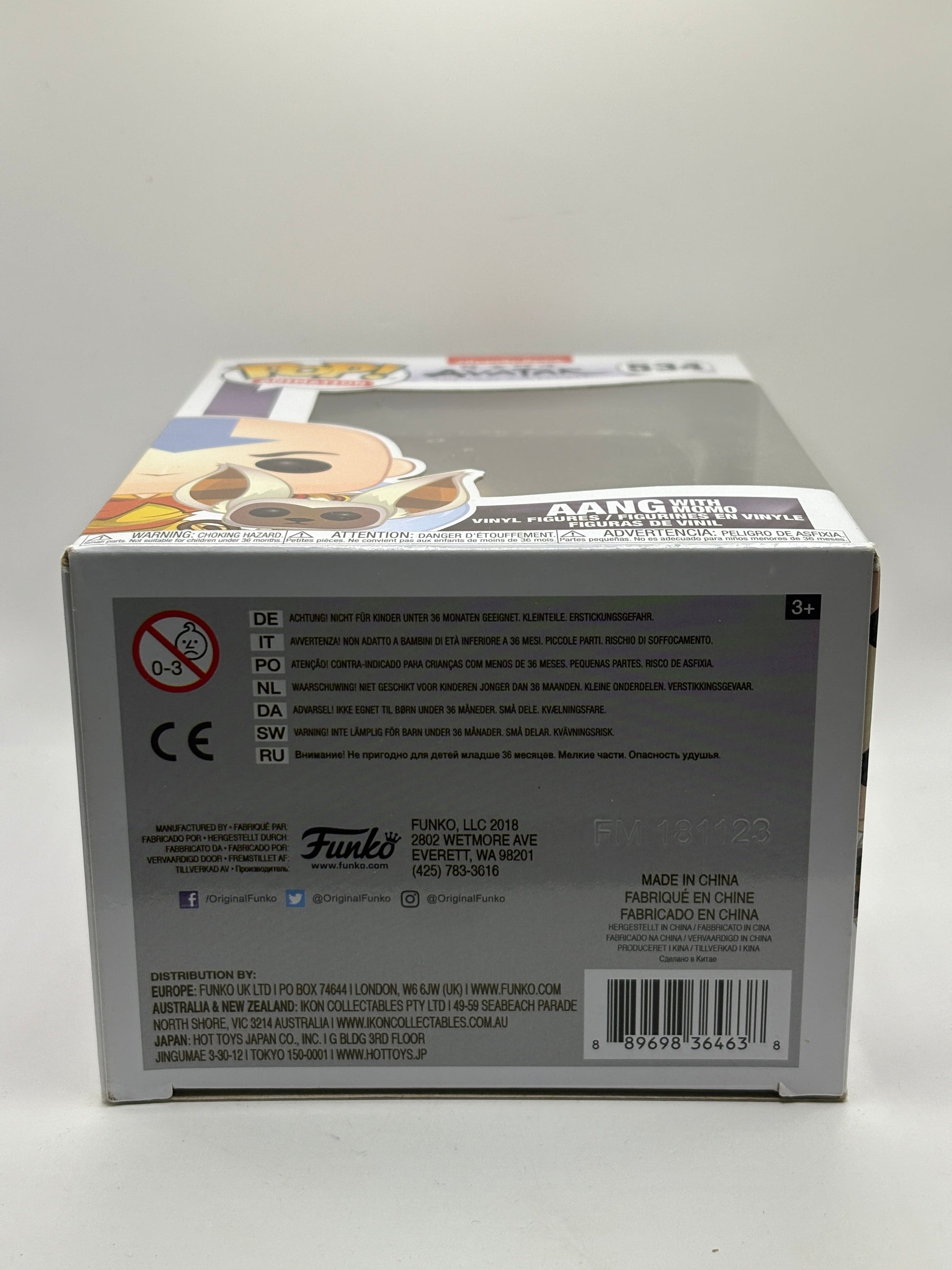 Funko POP! Animation Avatar #534 Aang with Momo Vinyl Figures FRENLY BRICKS - Open 7 Days