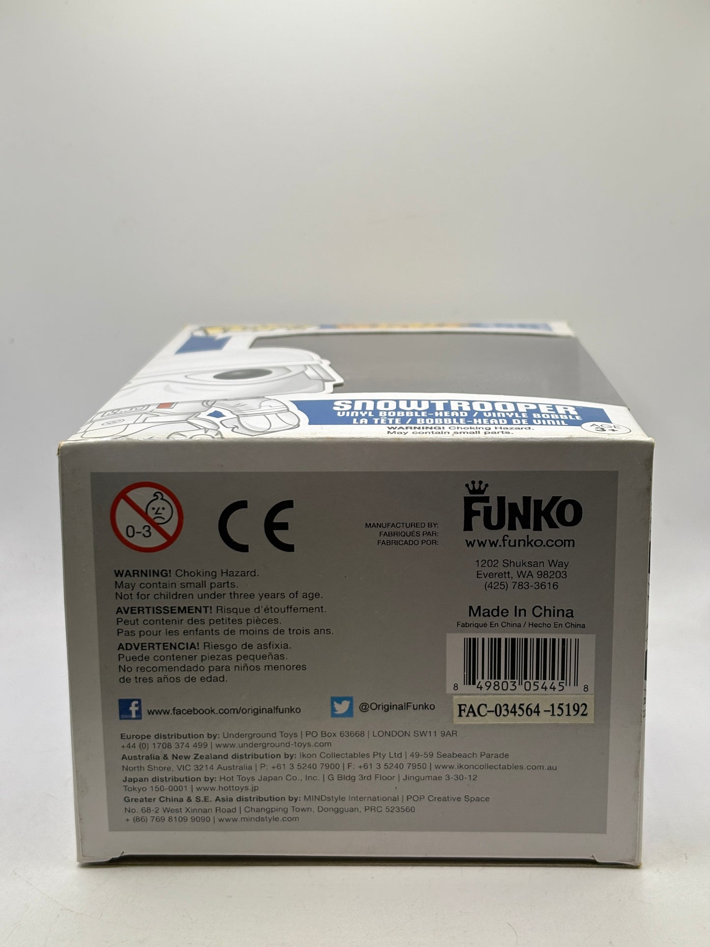 Funko POP! Star Wars #56 Snowtrooper Vinyl Bobble-Head Blue Box