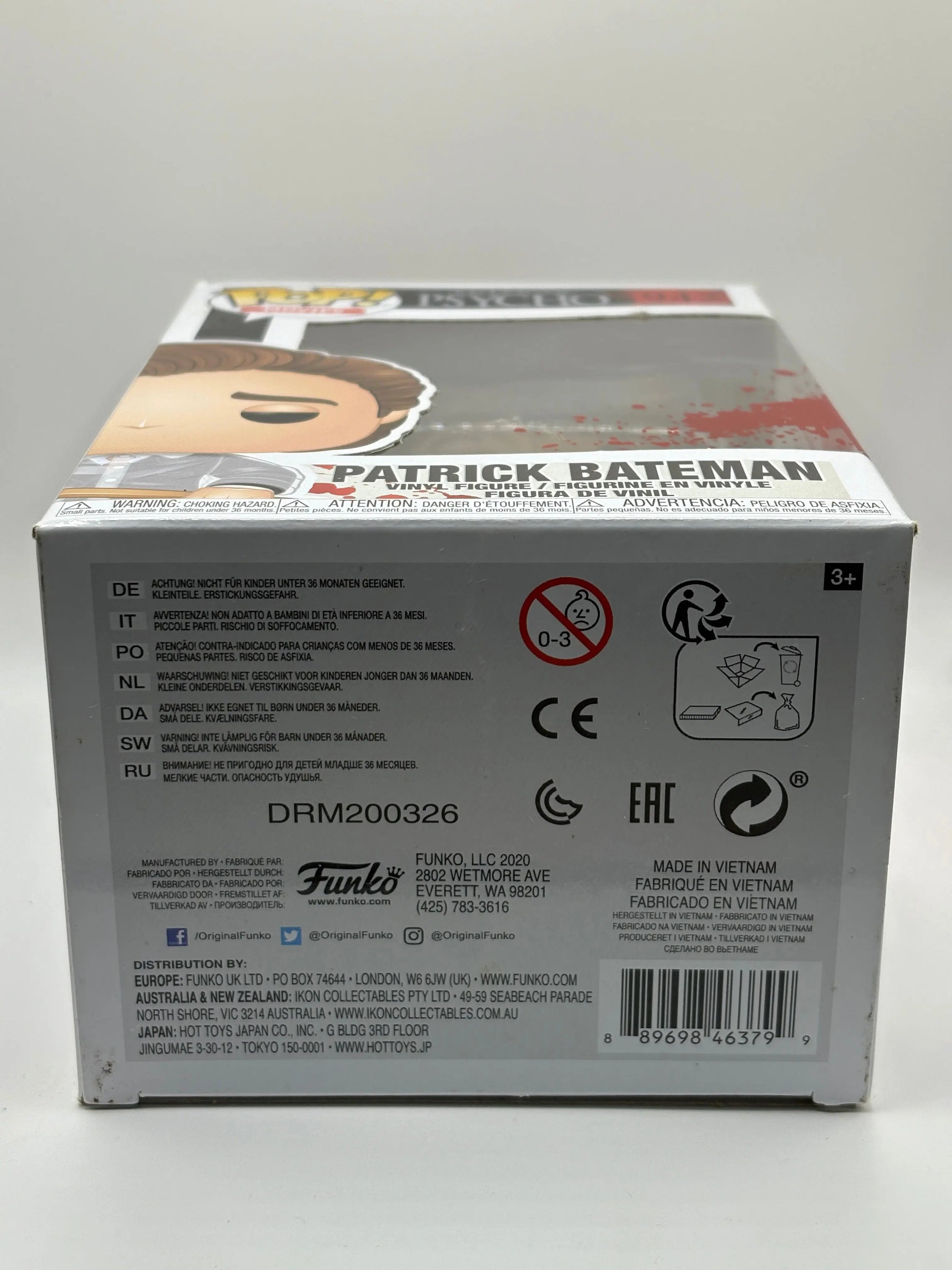 Funko POP! Movies American Psycho #942 Patrick Bateman FRENLY BRICKS - Open 7 Days