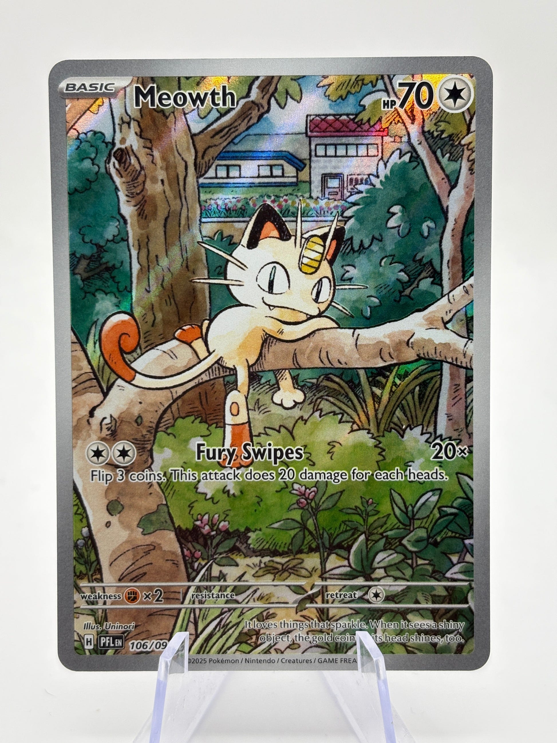 Pokemon TCG Phantasmal Flames - Meowth 106/094 Illustration Rare NM (2) FRENLY BRICKS - Open 7 Days image 1