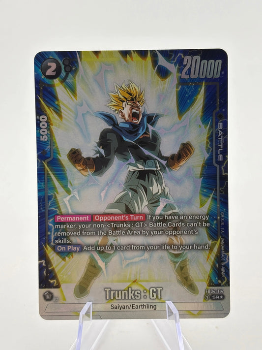 Dragon Ball Super Fusion World - Trunks : GT FB04-114 SR Alt Art LP FRENLY BRICKS - Open 7 Days