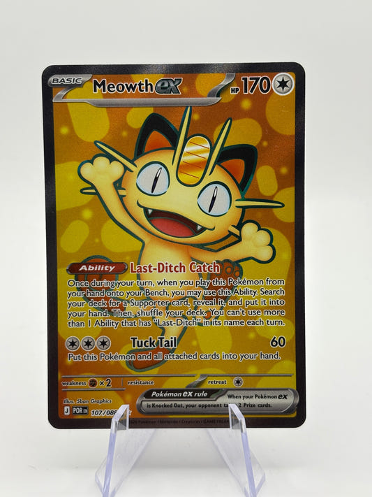 Pokemon TCG Perfect Order - Meowth EX 107/088 Full Art NM FRENLY BRICKS - Open 7 Days