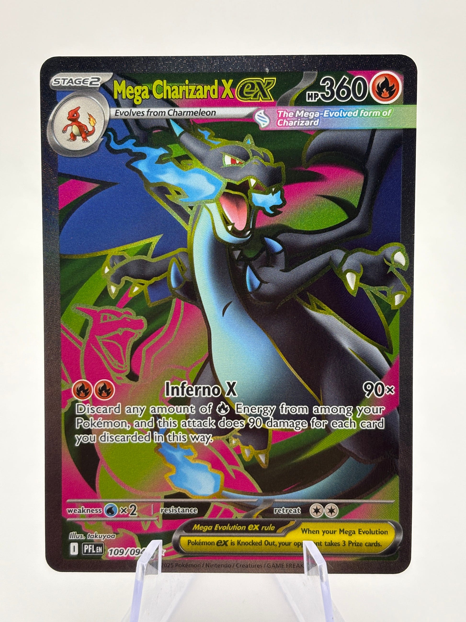 Pokemon TCG Phantasmal Flames - Mega Charizard X EX 109/094 Full Art NM FRENLY BRICKS - Open 7 Days image 1