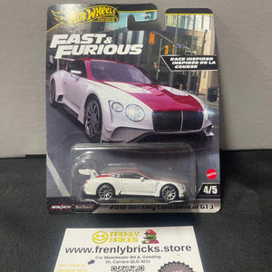 Hot wheels premium Fast & Furious 2018 Bentley Continental GT3 FRENLY BRICKS - Open 7 Days