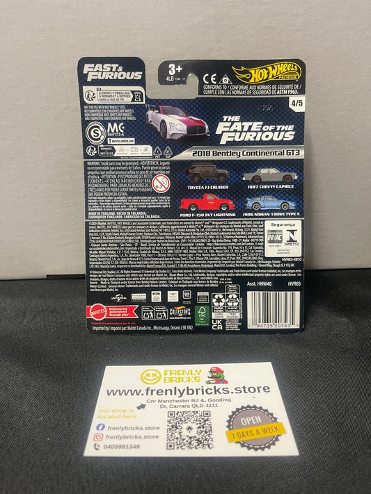 Hot wheels premium Fast & Furious 2018 Bentley Continental GT3 FRENLY BRICKS - Open 7 Days