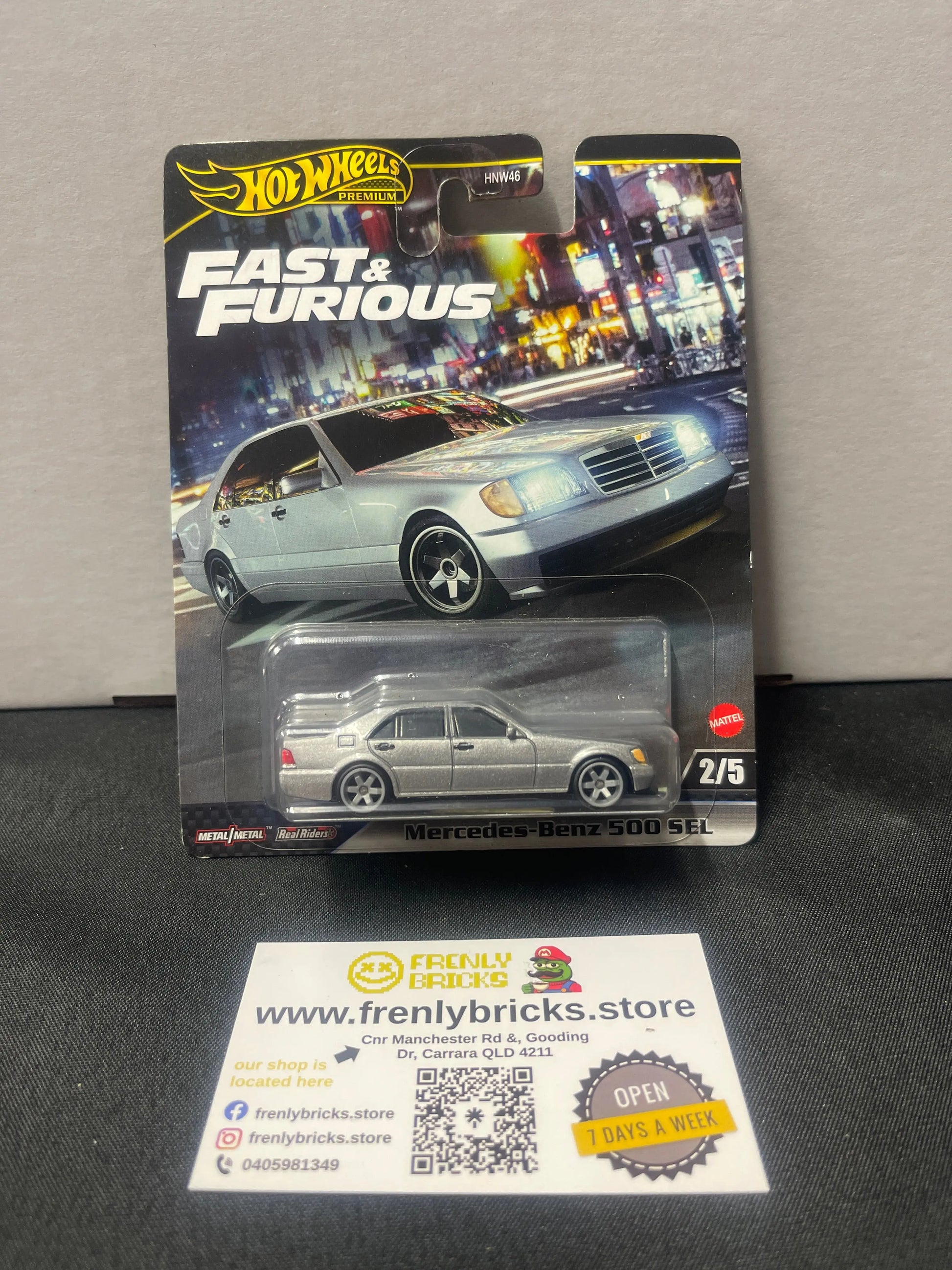 Hot Wheels Premium Fast And Furious Mercedes-Benz 500 SEL 2/5 FRENLY BRICKS - Open 7 Days