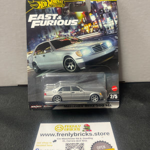 Hot Wheels Premium Fast And Furious Mercedes-Benz 500 SEL 2/5 FRENLY BRICKS - Open 7 Days
