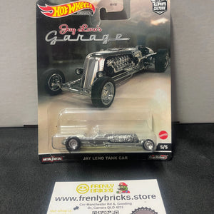 2022 Hot Wheels Premium Car Culture Jay Leno's Garage Tank Car Silver FRENLY BRICKS - Open 7 Days