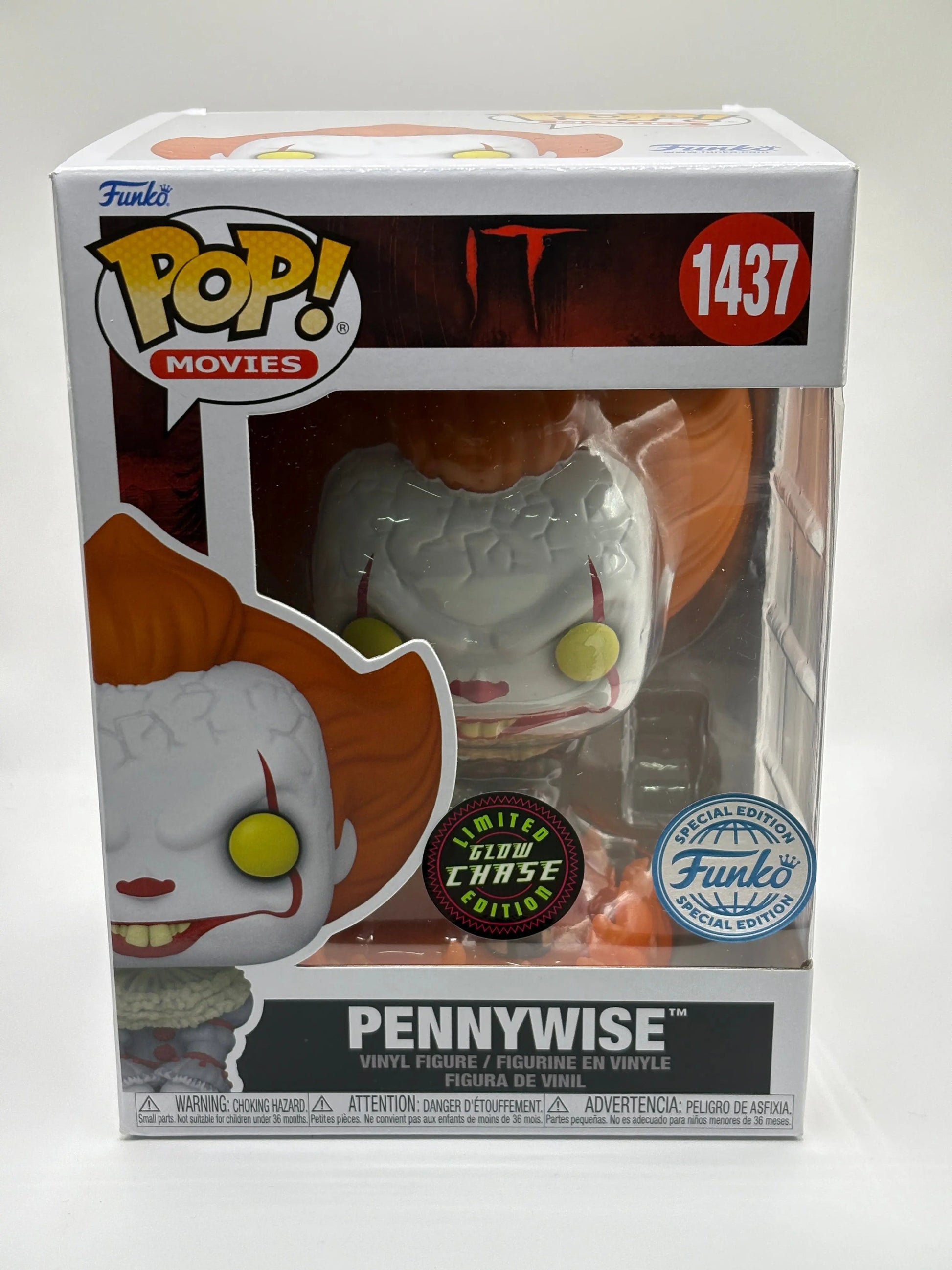 Funko POP! Movies IT #1437 Pennywise Limited Glow Chase SE FRENLY BRICKS - Open 7 Days