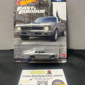 Hot Wheels-1970 Chevrolet Nova SS-Silver-Fast & Furious 3/5 FRENLY BRICKS - Open 7 Days