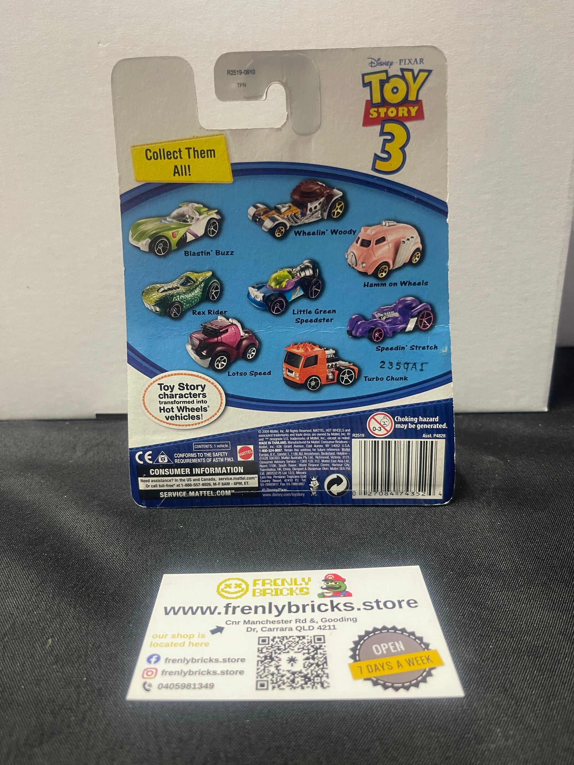 1:64 Speedin' Stretch - Hot Wheels "Toy Story 3" Hot Wheels R2519 FRENLY BRICKS - Open 7 Days