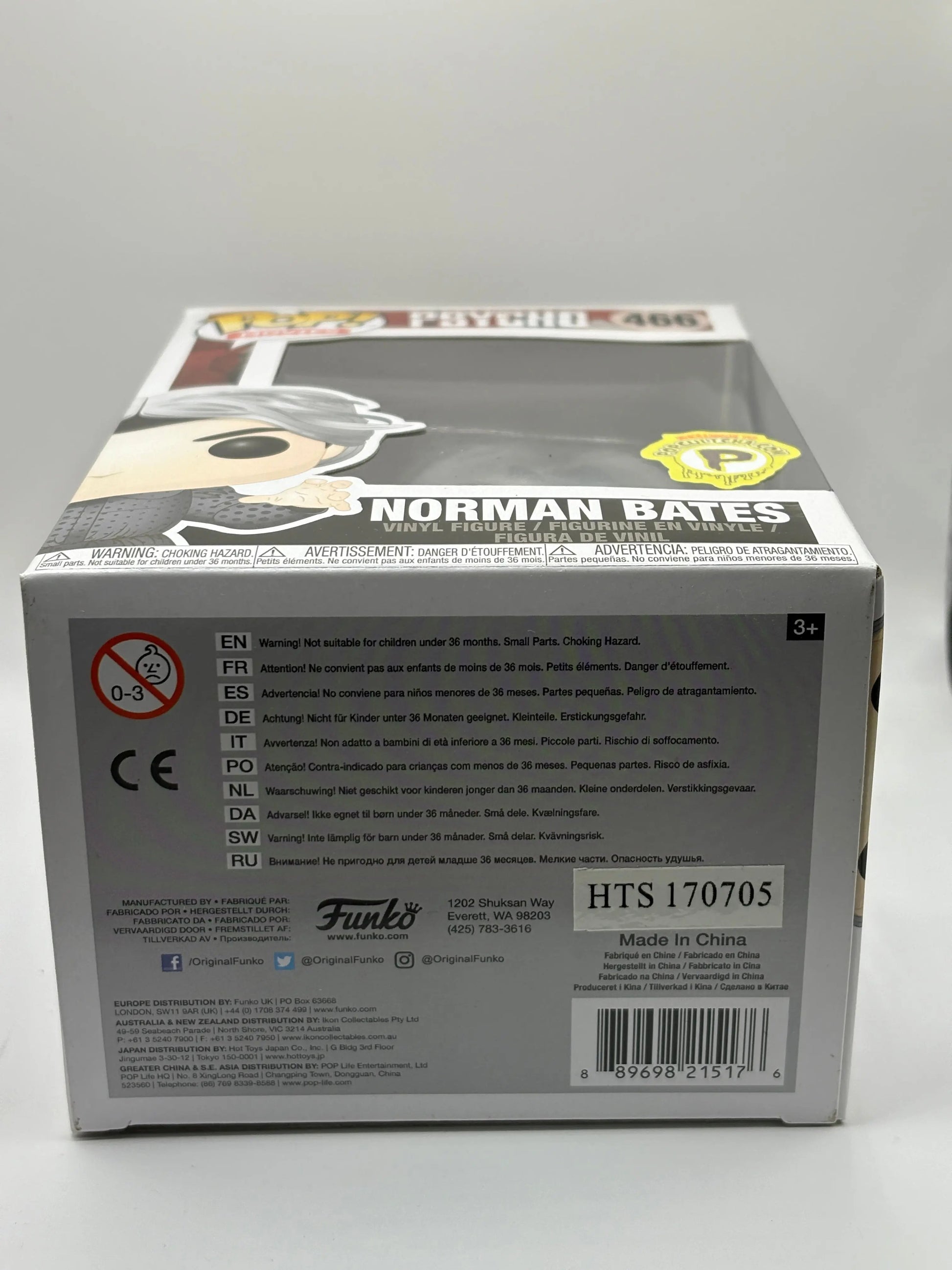 Funko POP! Movies Psycho #466 Norman Bates Popcultcha FRENLY BRICKS - Open 7 Days