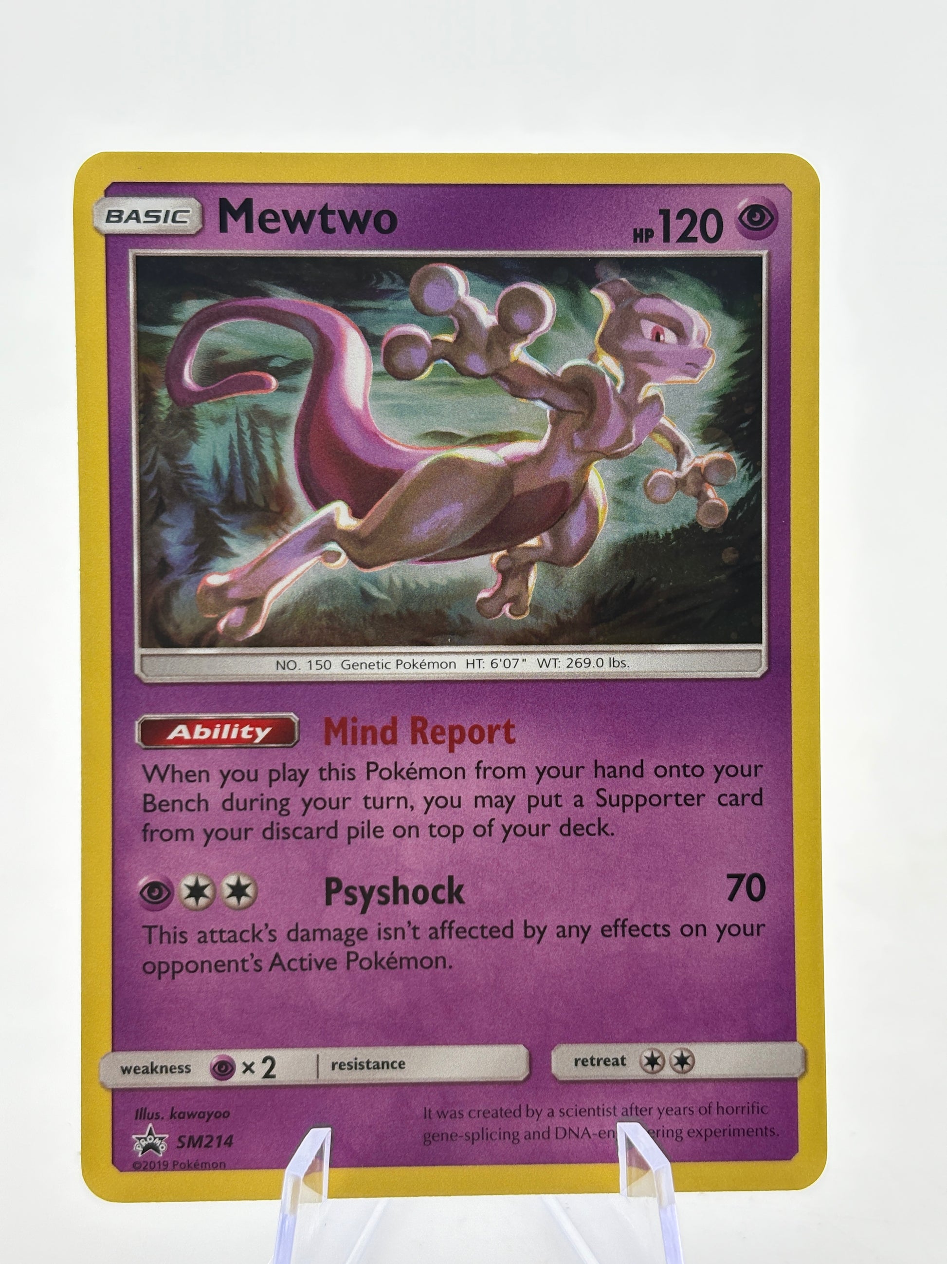 Pokemon TCG Sun Moon - Mewtwo SM214 Black Star Promo Holo LP