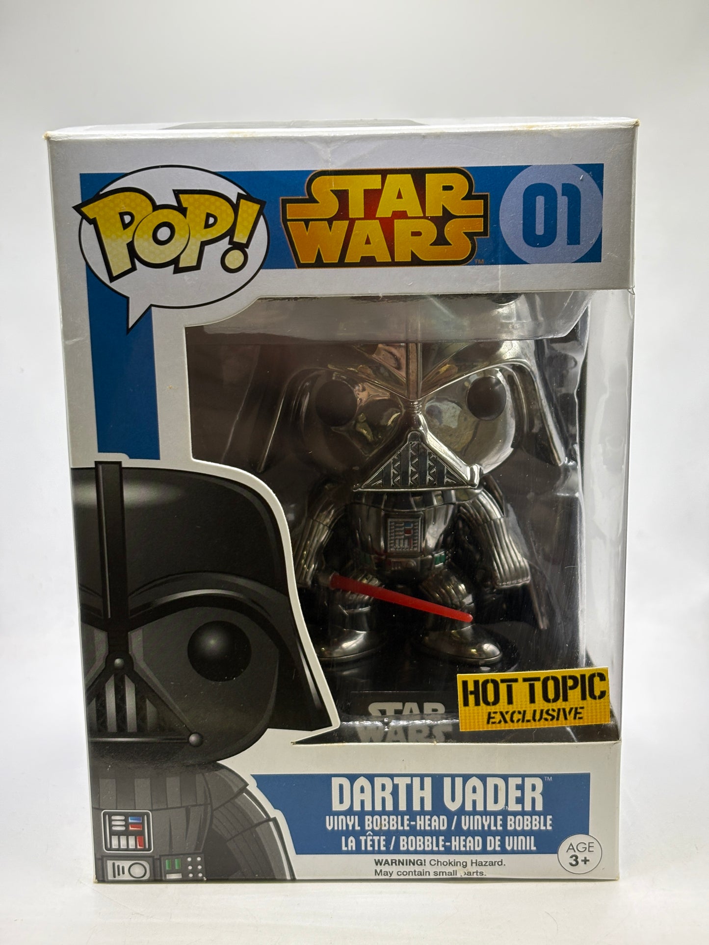 Funko POP! Star Wars #01 Darth Vader Chrome Vinyl Bobble-Head Hot Topic Exclusive