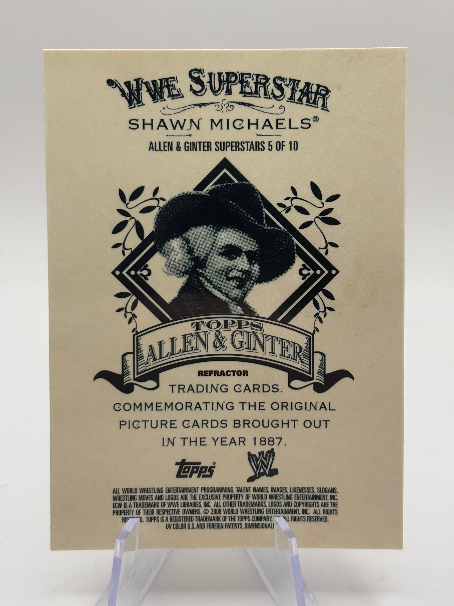 2008 Topps Chrome Heritage III WWE #5 Shawn Michaels Allen & Ginter SILVER REFRACTOR FRENLY BRICKS - Open 7 Days
