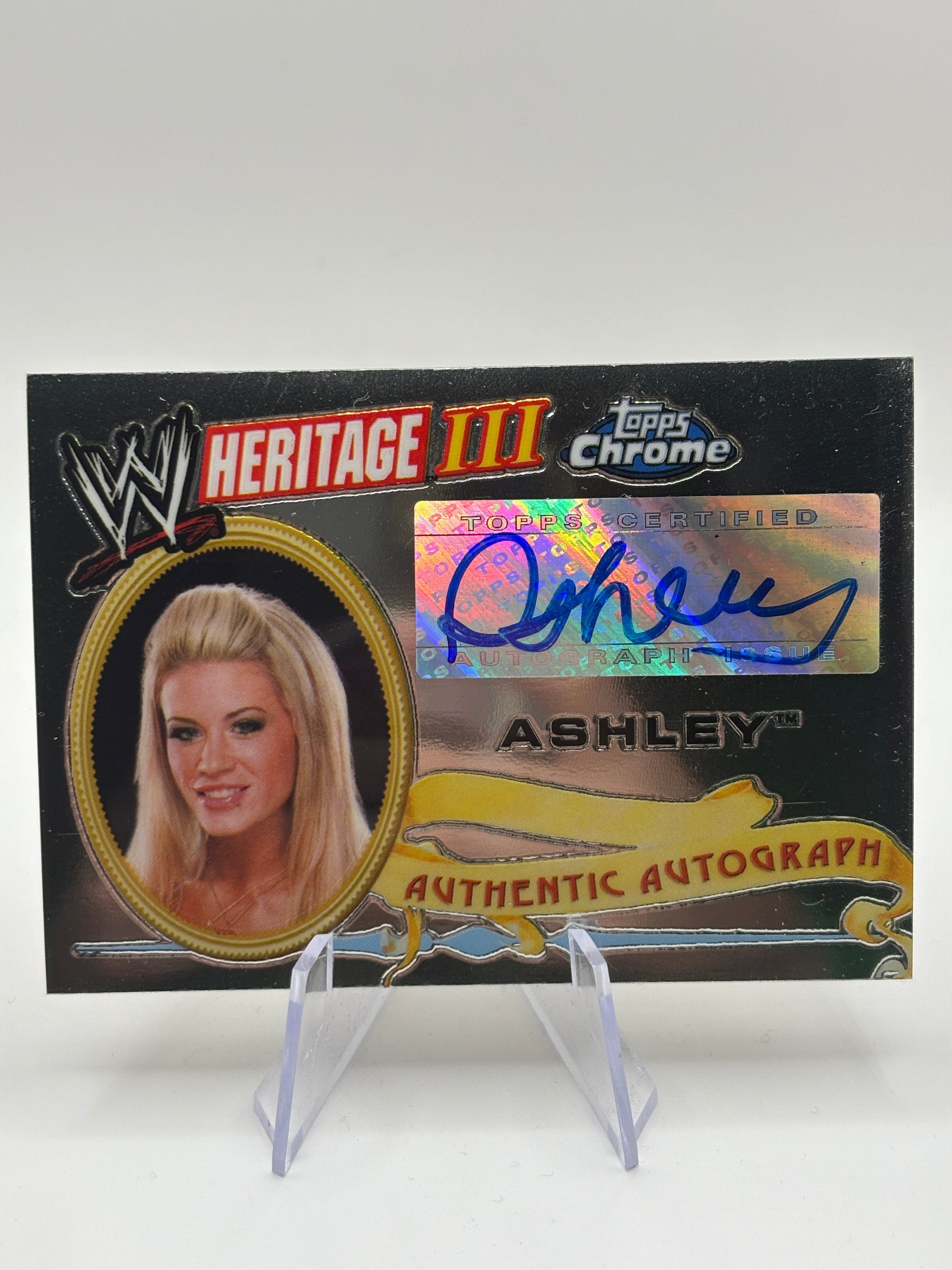 2008 Topps Heritage III Chrome Ashley Massaro WWE Autograph Card Rare FRENLY BRICKS - Open 7 Days image 1