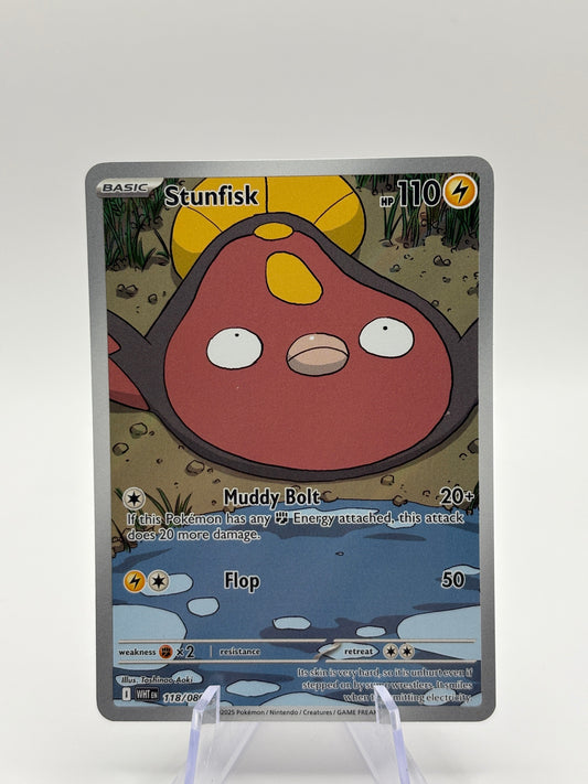 Pokemon TCG White Flare - Stunfisk 118/086 Illustration Rare NM FRENLY BRICKS - Open 7 Days
