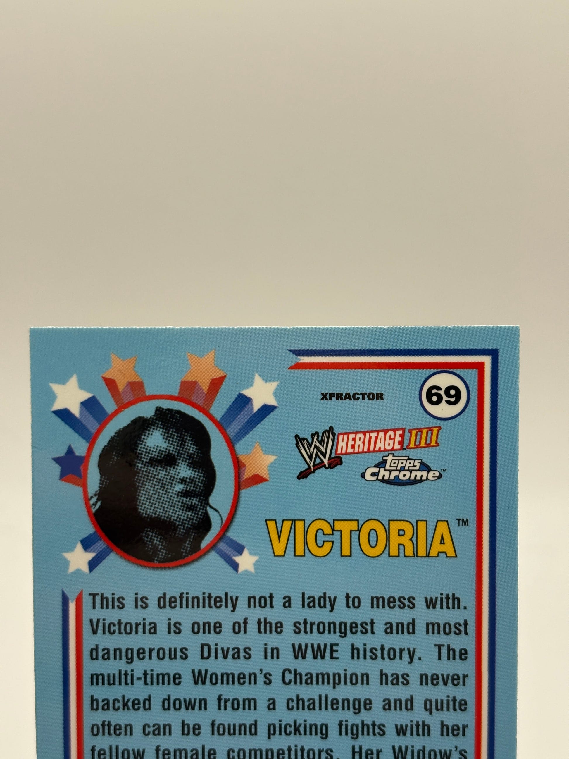 2008 Topps WWE Heritage Chrome xfractor Victoria #69 FRENLY BRICKS - Open 7 Days image 3