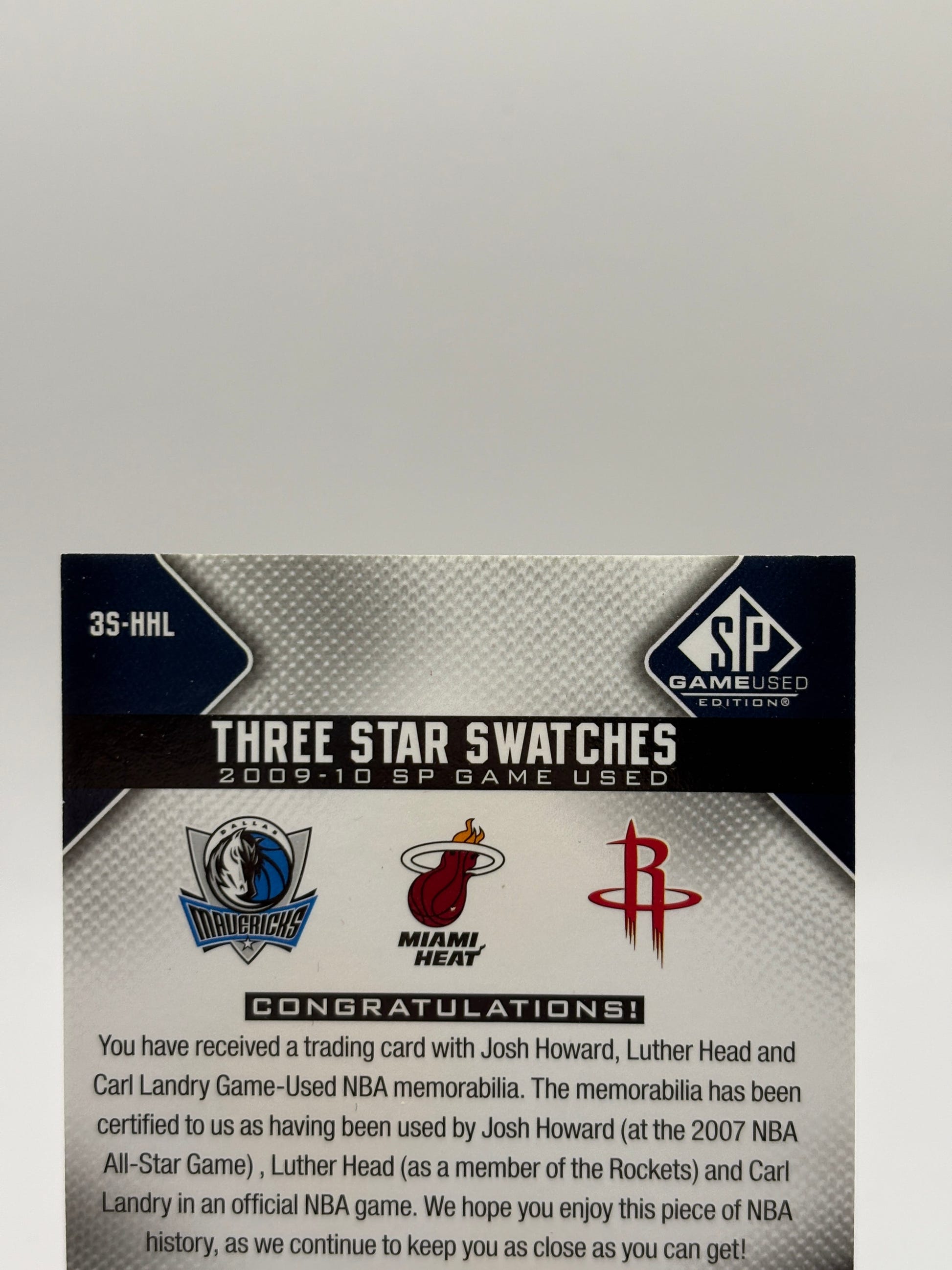 2009-10 SP Game Used Star Swatches Level 3 03/35 Josh Howard Luther Head Landey FRENLY BRICKS - Open 7 Days image 3
