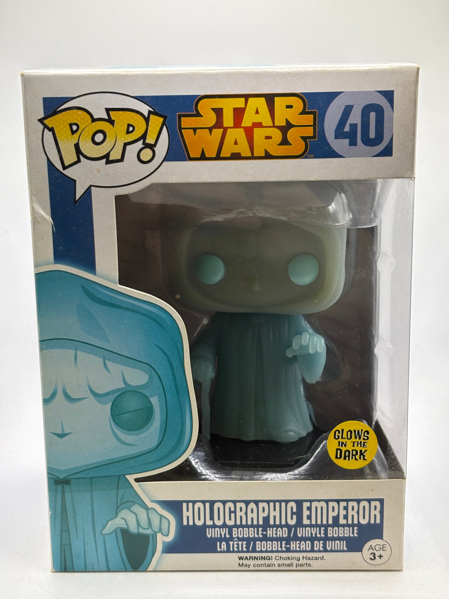 Funko POP! Star Wars #40 Holographic Emperor Vinyl Bobble-Head Glow