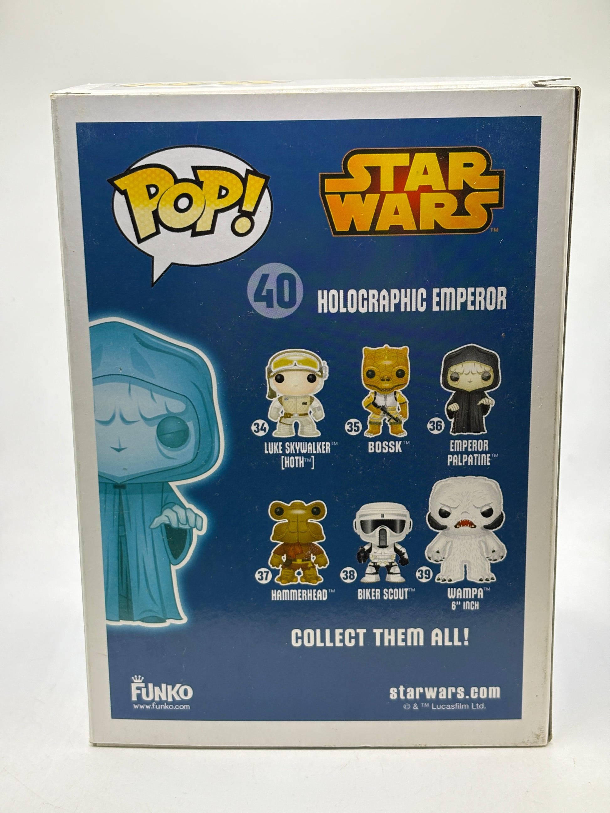 Funko POP! Star Wars #40 Holographic Emperor Vinyl Bobble-Head Glow image 3