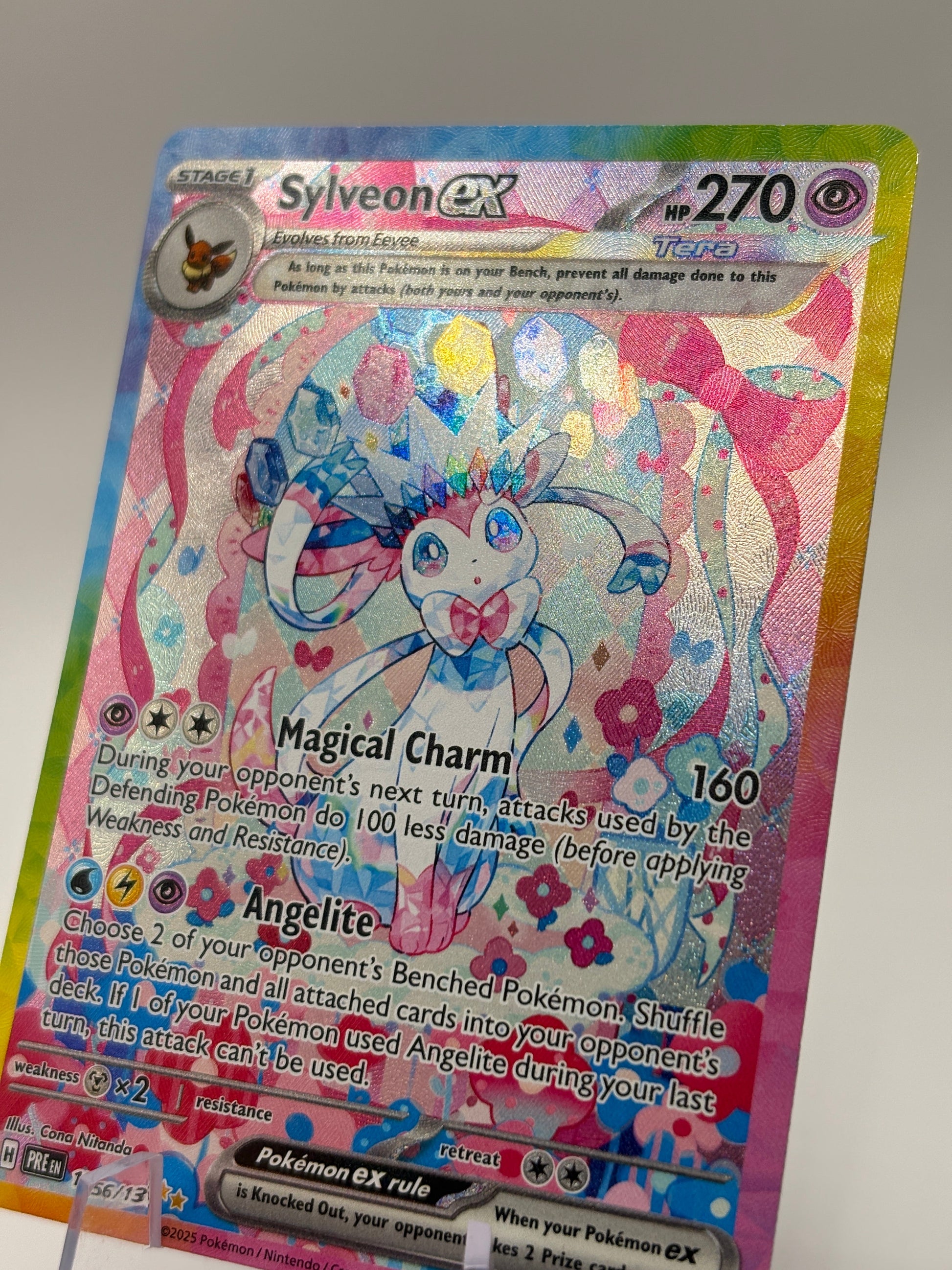 Pokemon TCG Prismatic Evolution - Sylveon EX 156/131 Special Illustration Rare NM FRENLY BRICKS - Open 7 Days