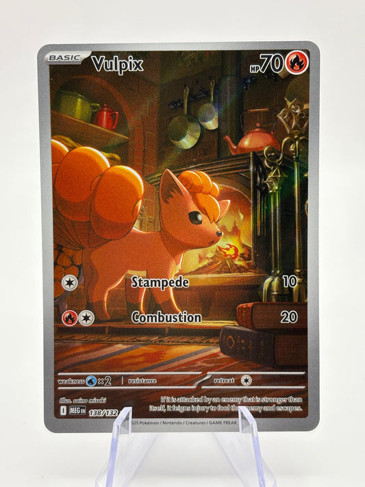 Pokemon TCG Mega Evolutions - Vulpix 138/132 Illustration Rare NM FRENLY BRICKS - Open 7 Days