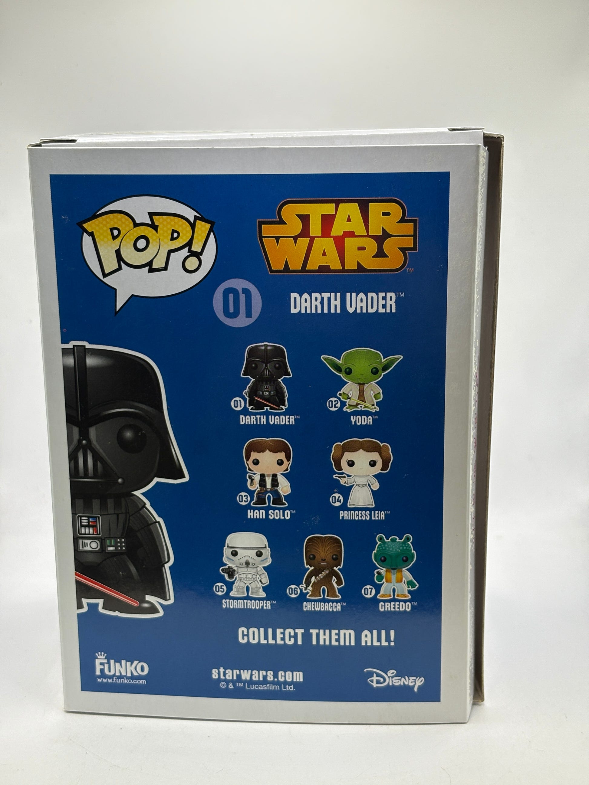 Funko POP! Star Wars #01 Darth Vader Chrome Vinyl Bobble-Head Box DMG image 3