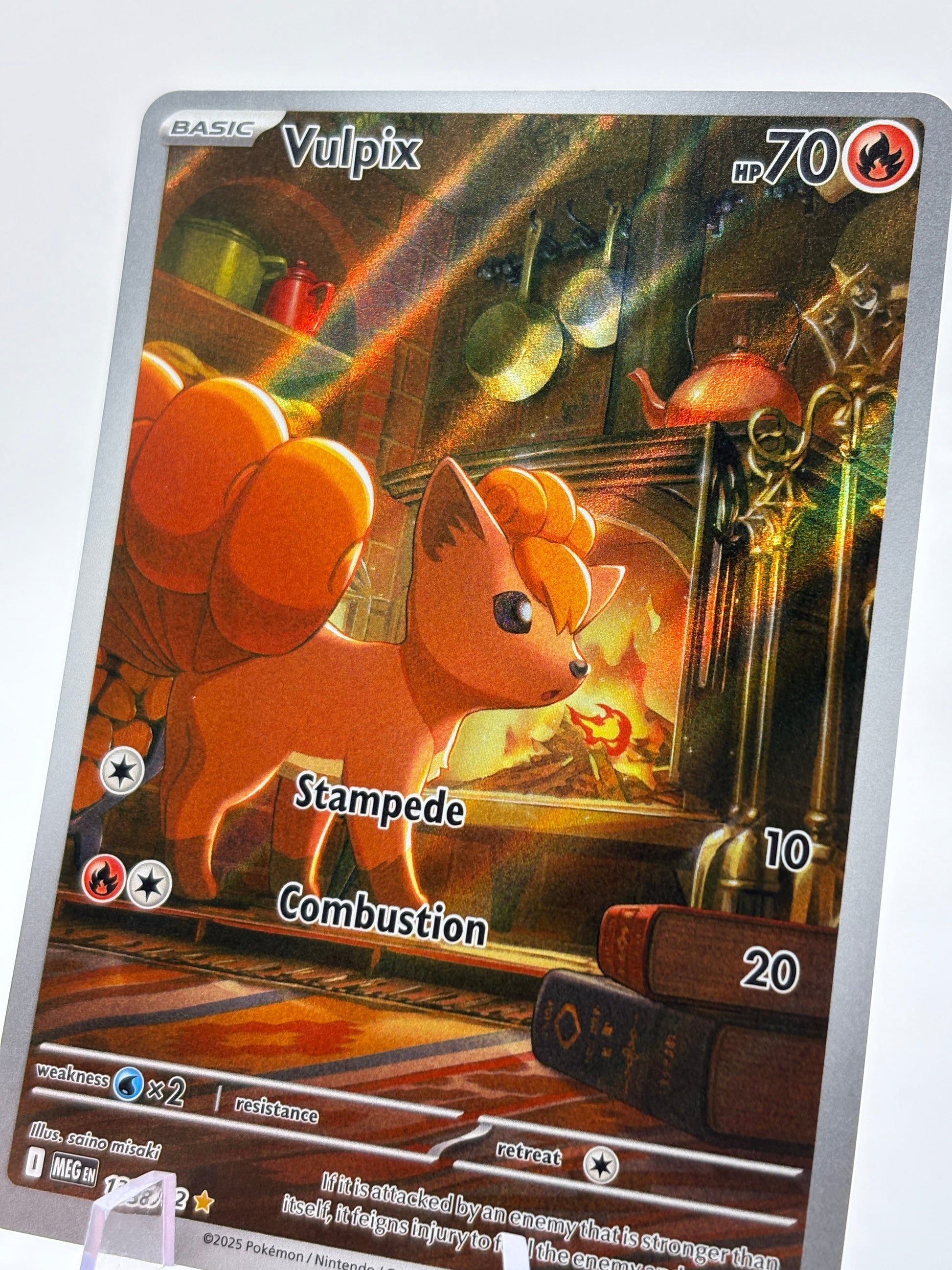 Pokemon TCG Mega Evolutions - Vulpix 138/132 Illustration Rare NM FRENLY BRICKS - Open 7 Days