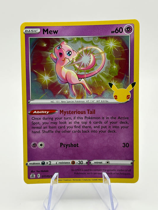 Pokemon TCG Celebrations - Mew 011/025 Rare LP *slight bend FRENLY BRICKS - Open 7 Days