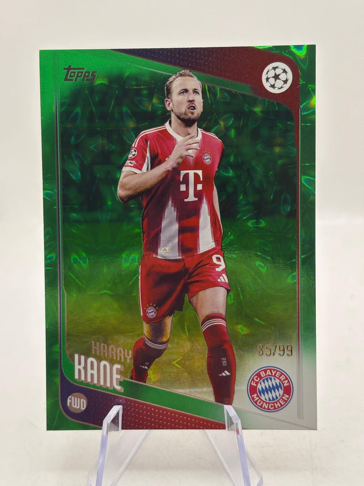 2026 Topps Chrome UEFA Champions League - Harry Kane #182 Green /99 FRENLY BRICKS - Open 7 Days image 1