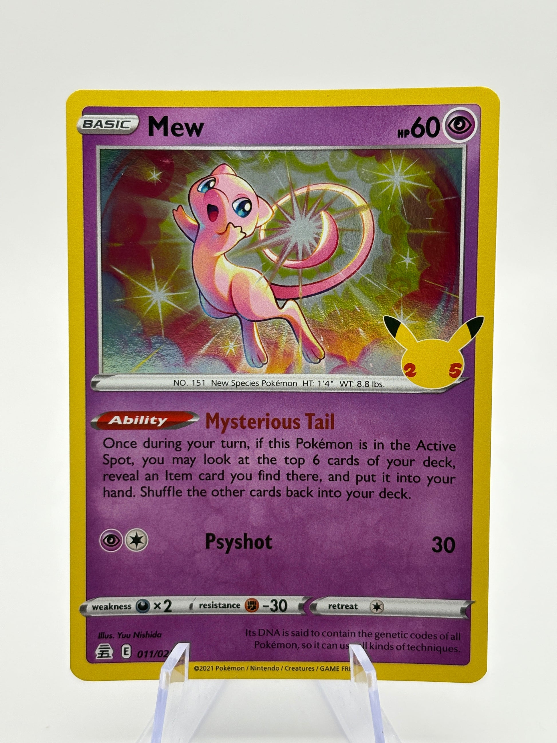 Pokemon TCG Celebrations - Mew 011/025 Rare Holo LP *slight bend (1) FRENLY BRICKS - Open 7 Days
