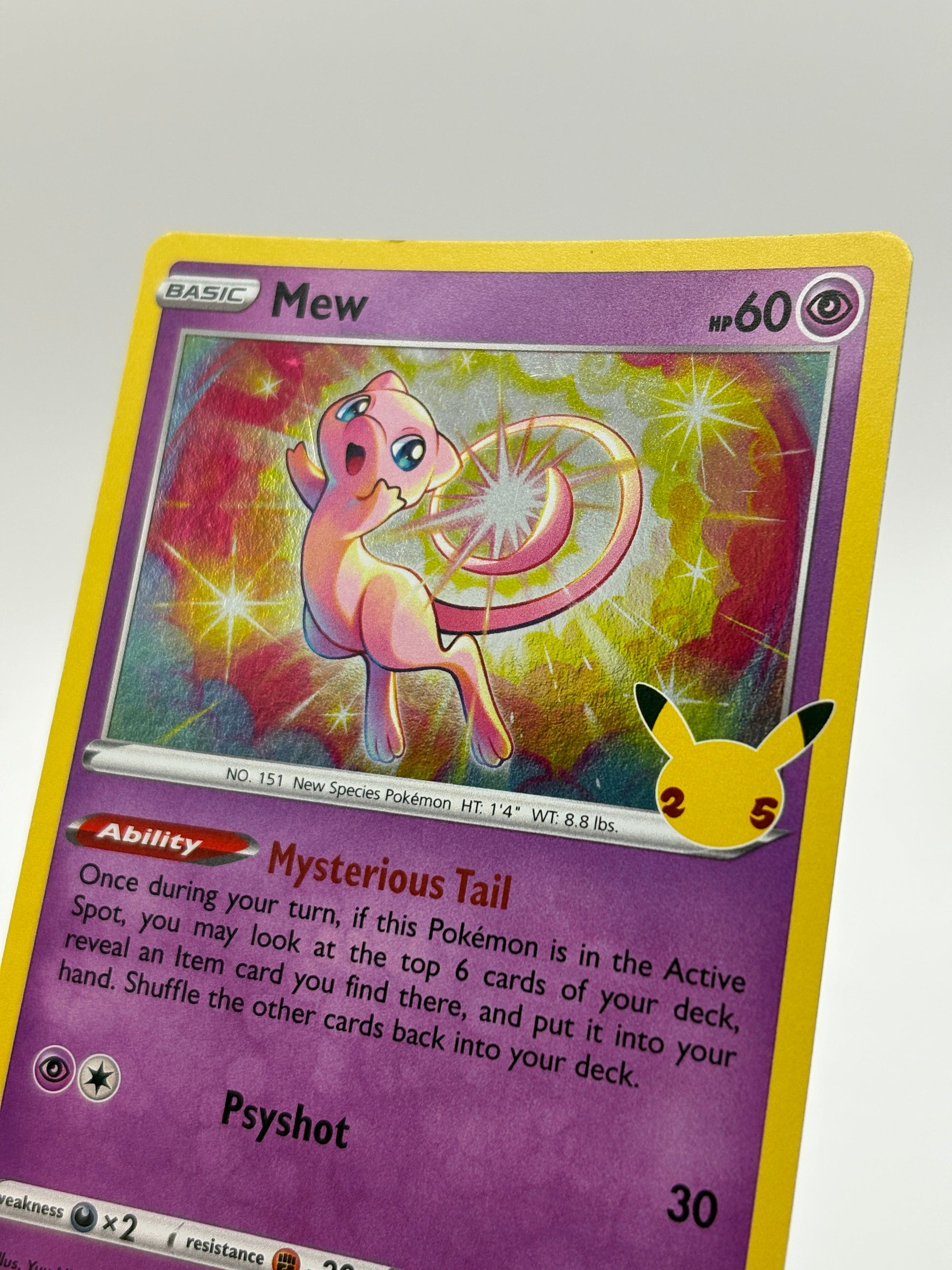 Pokemon TCG Celebrations - Mew 011/025 Rare Holo LP *slight bend (1) FRENLY BRICKS - Open 7 Days