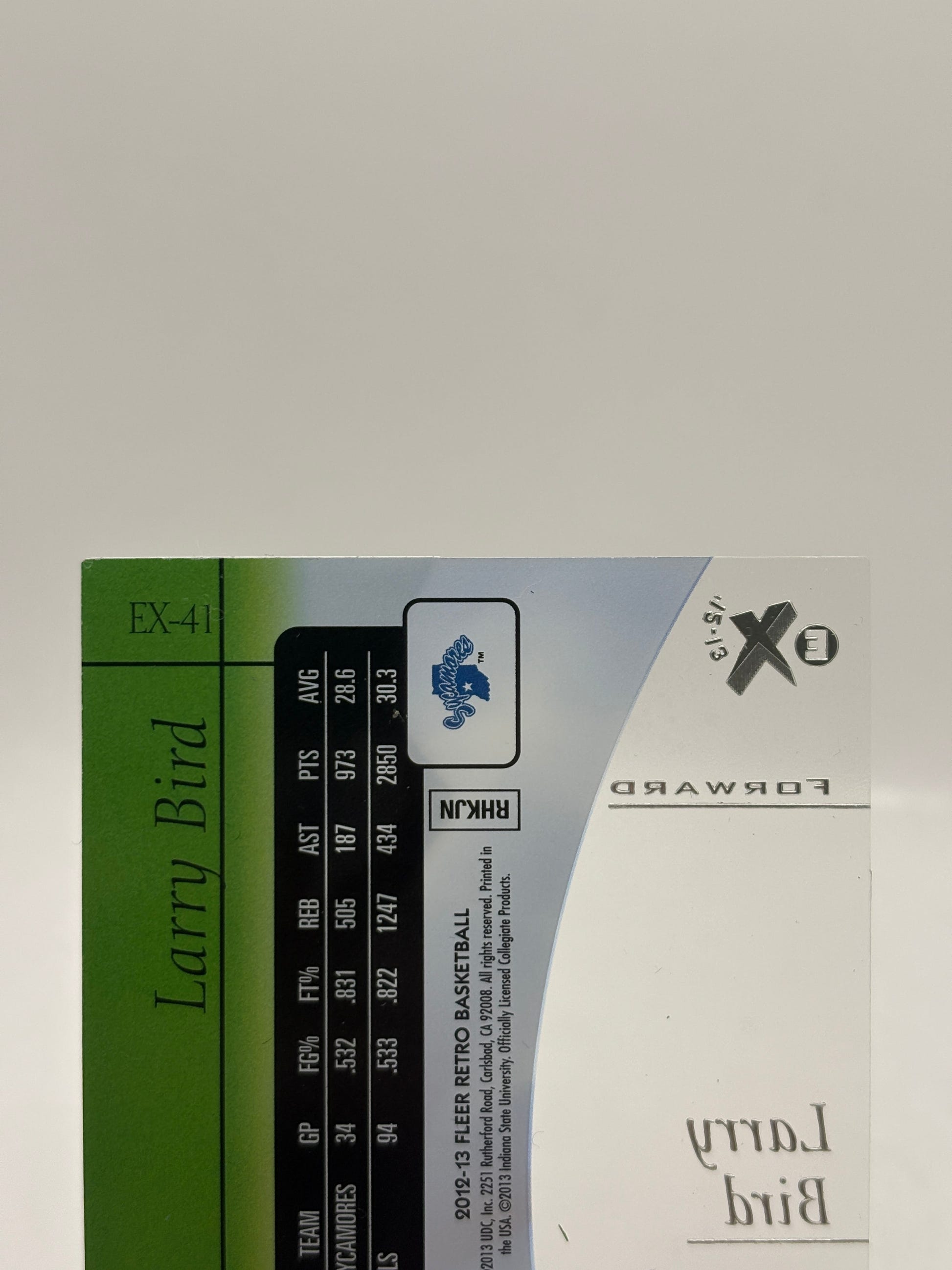 Larry Bird 2012-13 Fleer Retro 97-98 Fleer EX 2001 #EX41 FRENLY BRICKS - Open 7 Days image 3