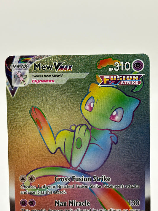 Pokemon TCG Fusion Strike - Mew VMAX 268/264 Ultra Rare Rainbow LP FRENLY BRICKS - Open 7 Days