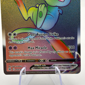 Pokemon TCG Fusion Strike - Mew VMAX 268/264 Ultra Rare Rainbow LP FRENLY BRICKS - Open 7 Days