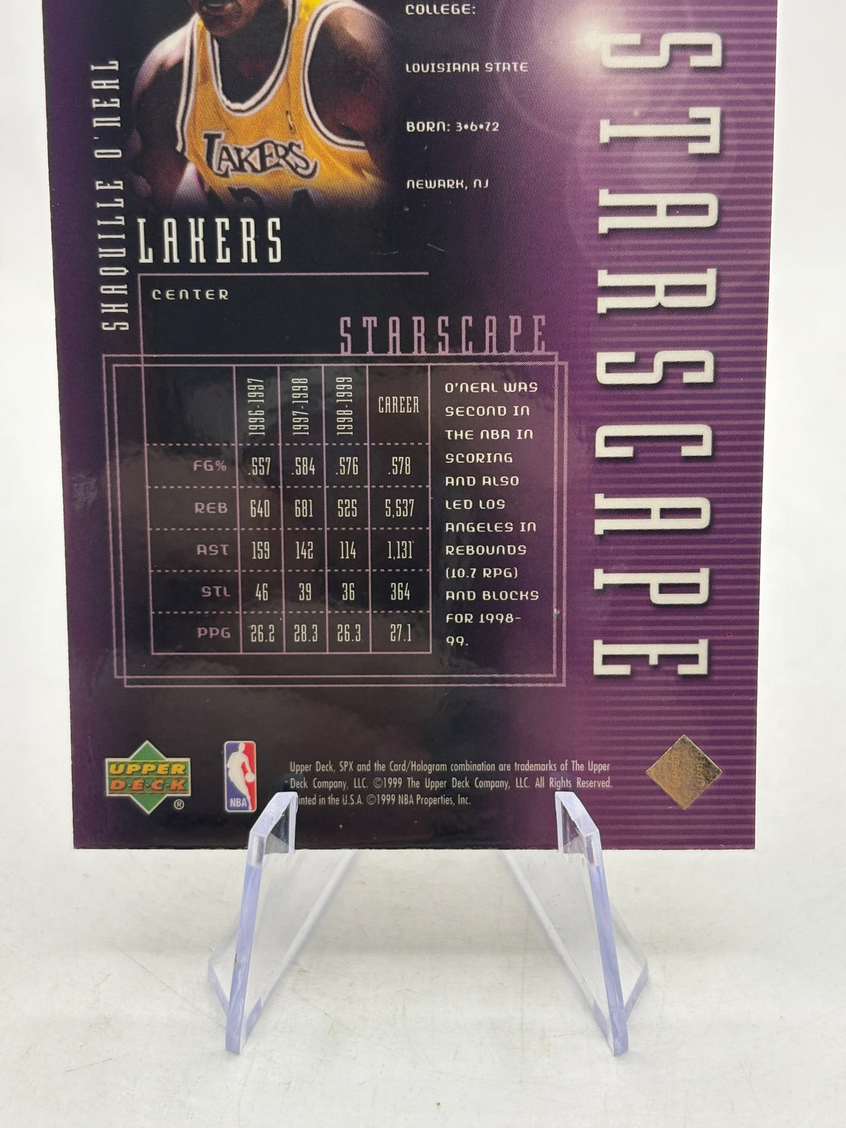 Shaquille O'Neal 1999-00 Upper Deck SPx Starscape Insert FRENLY BRICKS - Open 7 Days image 4