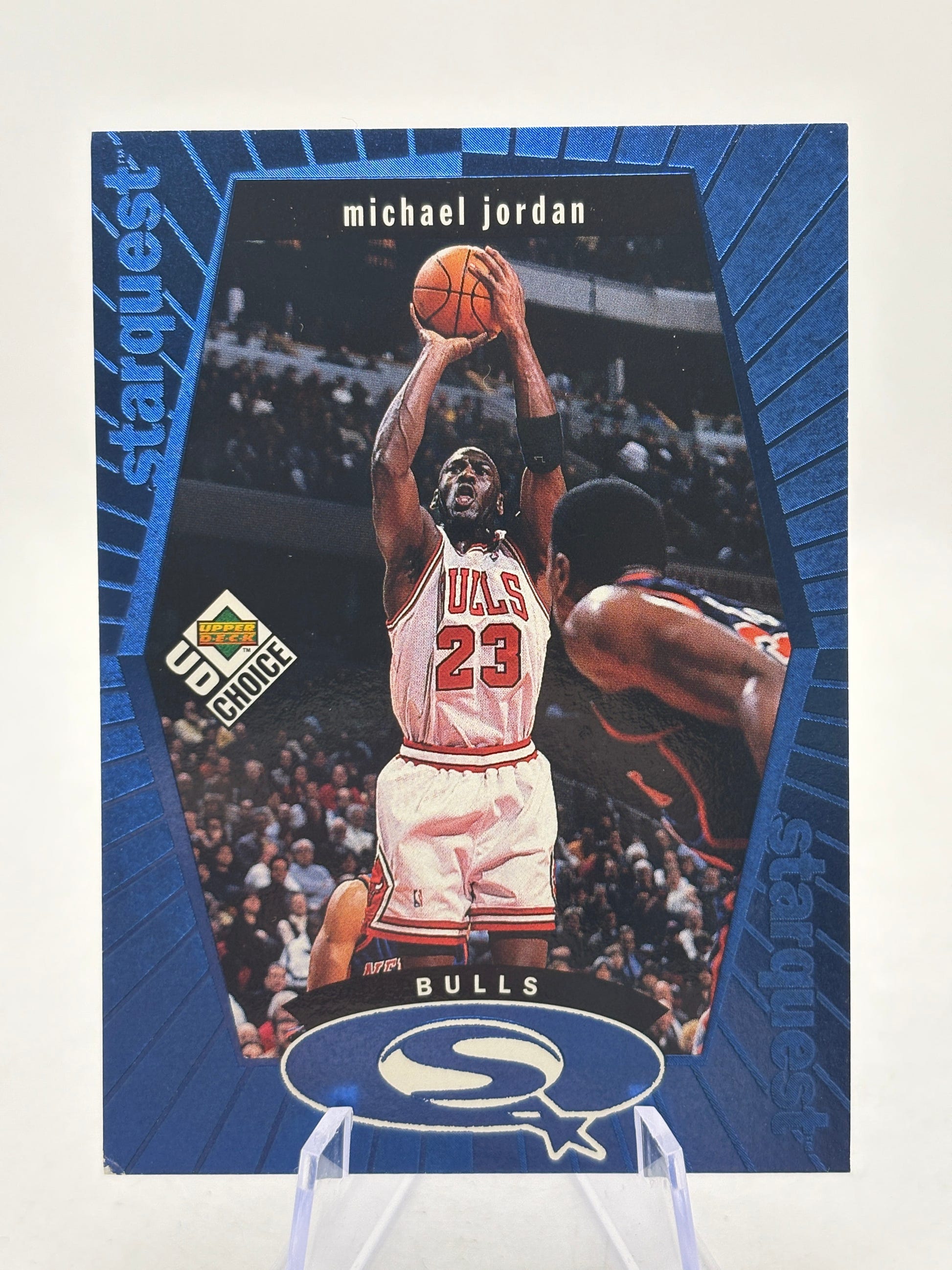 1998-99 Upper Deck Choice Michael Jordan Starquest Blue Insert Card #SQ30 FRENLY BRICKS - Open 7 Days image 1