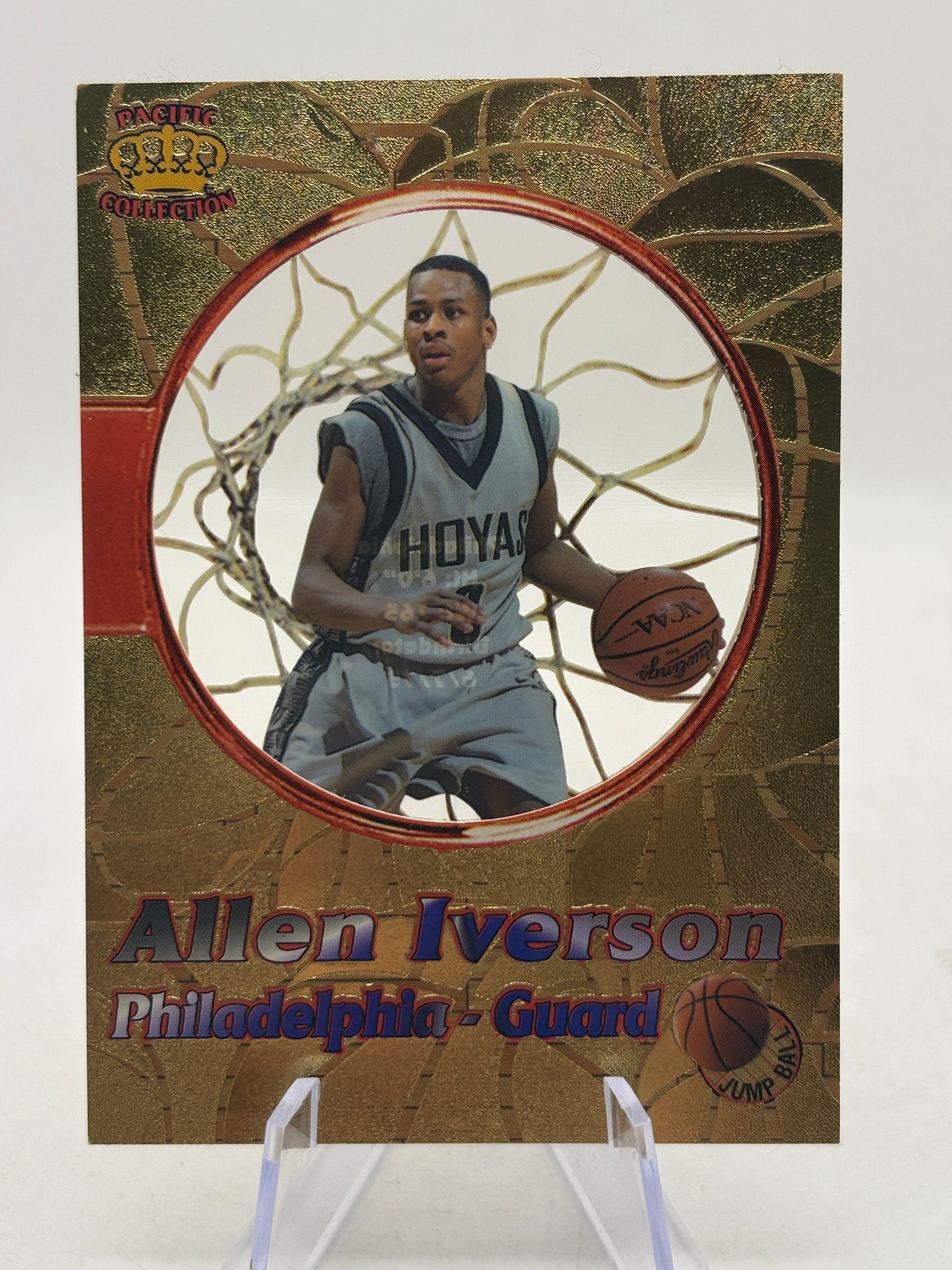 Allen Iverson Pacific Crown Collection Card #JB-6 Rookie Card FRENLY BRICKS - Open 7 Days image 1