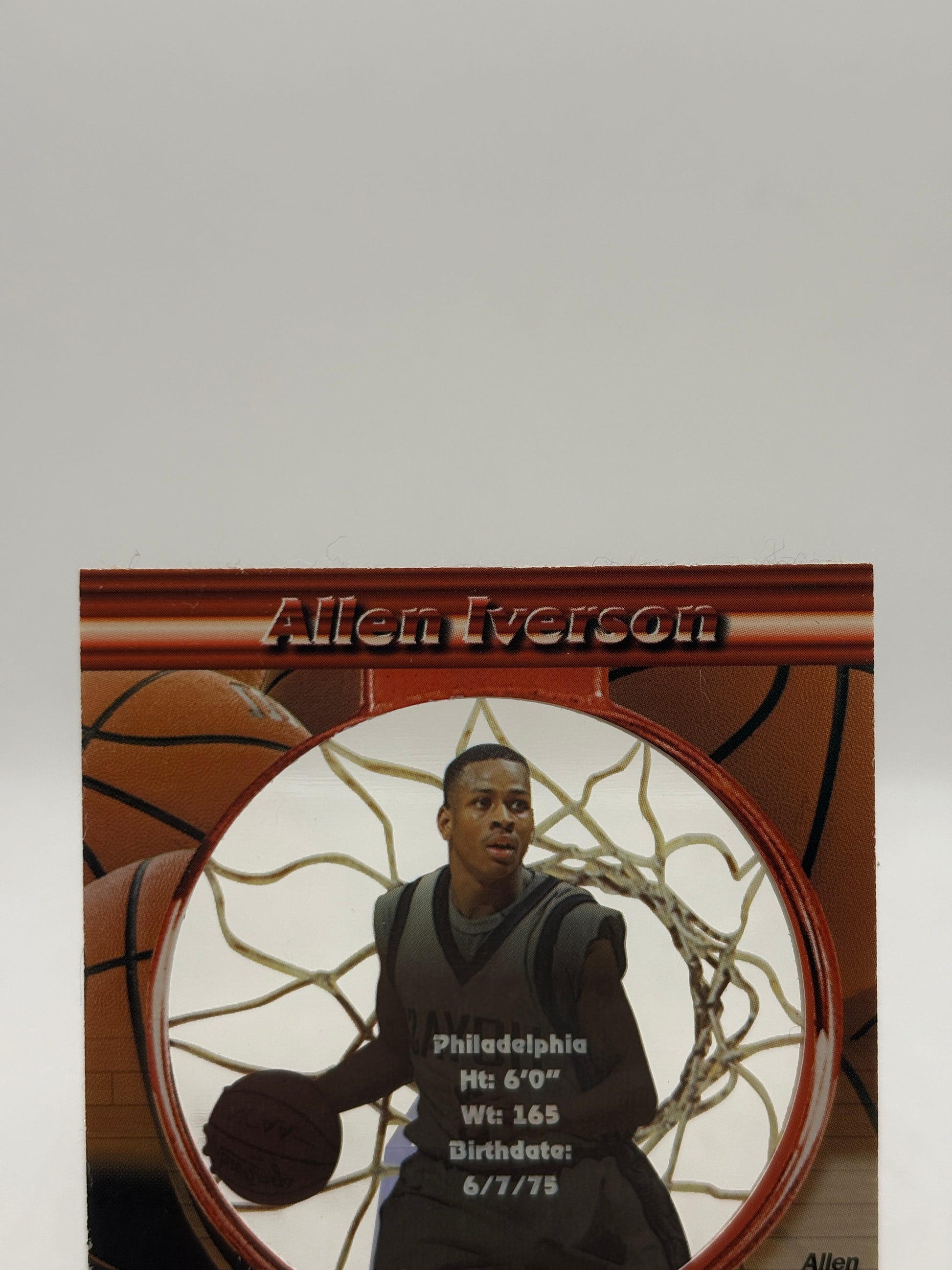 Allen Iverson Pacific Crown Collection Card #JB-6 Rookie Card FRENLY BRICKS - Open 7 Days image 3